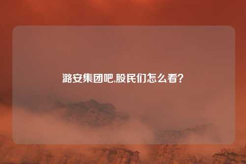 潞安集团吧,股民们怎么看？