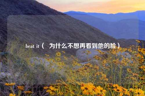 beat it（  为什么不想再看到他的脸）