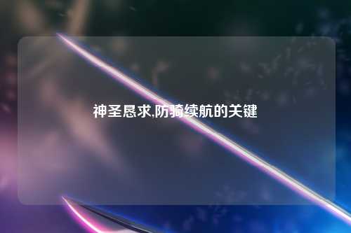 神圣恳求,防骑续航的关键