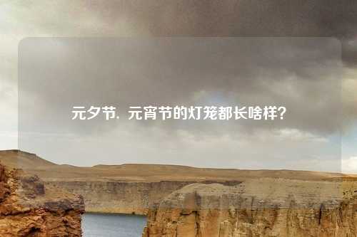 元夕节,  元宵节的灯笼都长啥样？