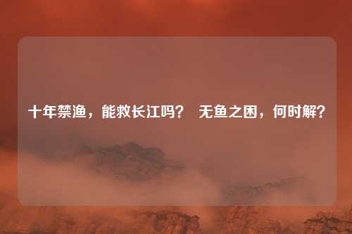 十年禁渔，能救长江吗？  无鱼之困，何时解？