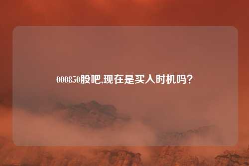 000850股吧,现在是买入时机吗？