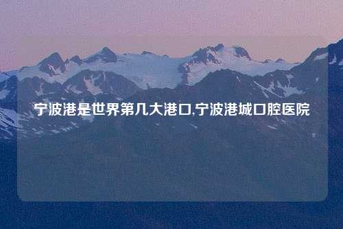 宁波港是世界第几大港口,宁波港城口腔医院