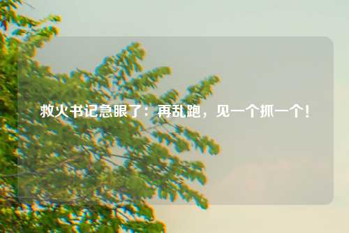 救火书记急眼了：再乱跑，见一个抓一个！