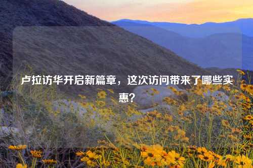 卢拉访华开启新篇章，这次访问带来了哪些实惠？
