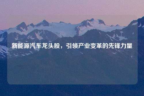 新能源汽车龙头股，引领产业变革的先锋力量