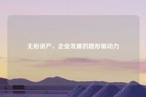 无形资产，企业发展的隐形驱动力