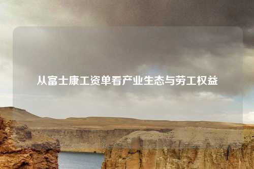 从富士康工资单看产业生态与劳工权益