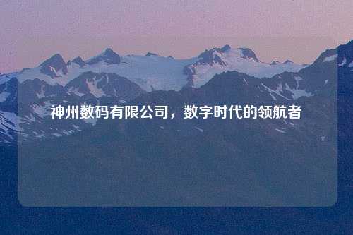 神州数码有限公司，数字时代的领航者