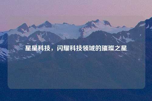 星星科技，闪耀科技领域的璀璨之星