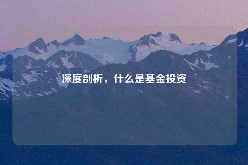 深度剖析，什么是基金投资