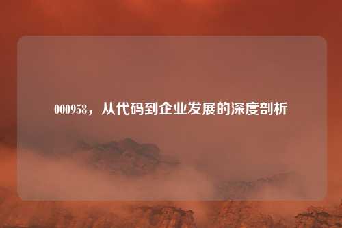 000958，从代码到企业发展的深度剖析