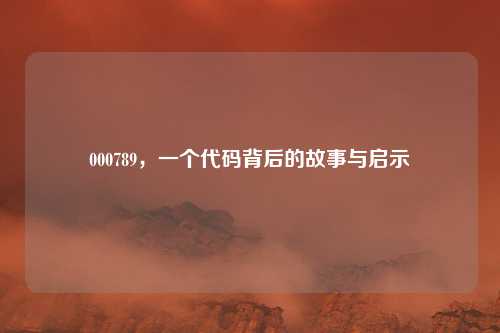 000789，一个代码背后的故事与启示