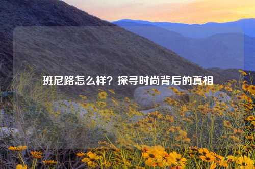 班尼路怎么样？探寻时尚背后的真相