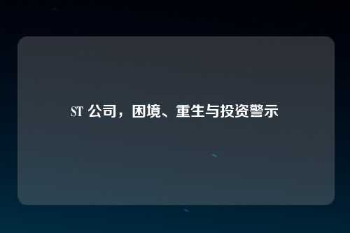 ST 公司，困境、重生与投资警示
