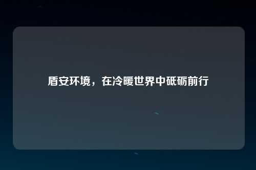 盾安环境，在冷暖世界中砥砺前行