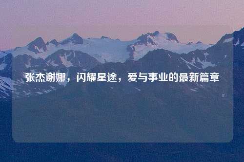 张杰谢娜，闪耀星途，爱与事业的最新篇章